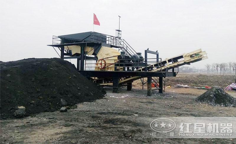 山西用户300t/h的煤炭破碎加工生产线现场